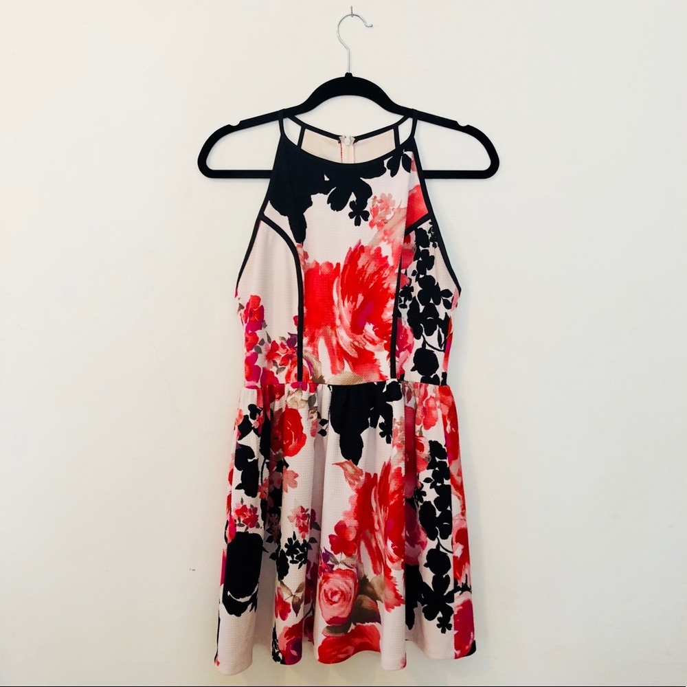 White and pink flower dress